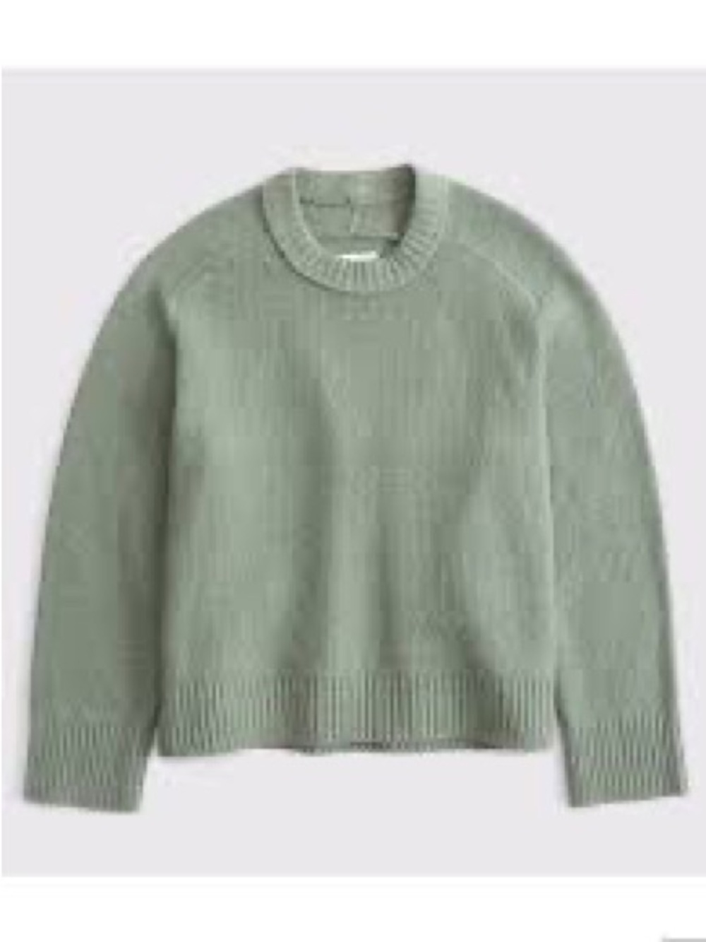 Abercrombie Green Madeline Crew Sweater in Green Size Small